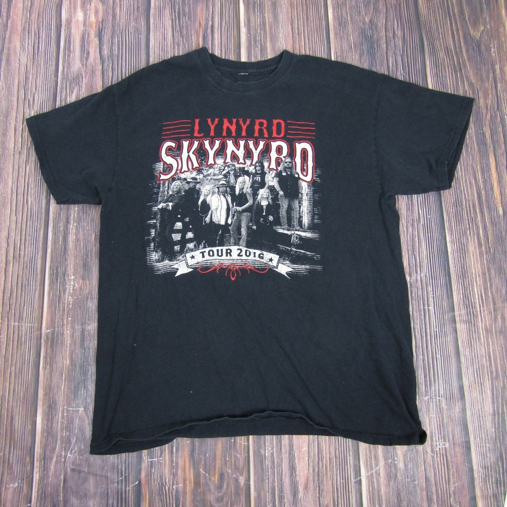 Lynyrd Skynyrd‎ Shirt Mens Large Black 2016 Tour Concert Band Rock Music Tee